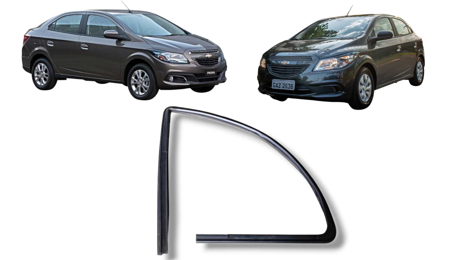 Borracha canaleta vidro dianteiro direito GM Onix Prisma 