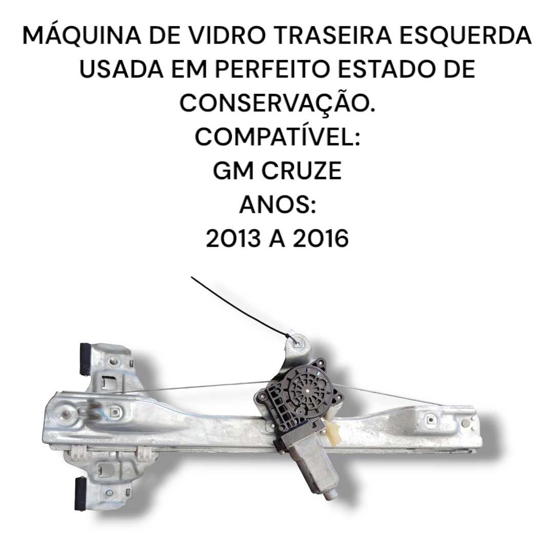 Máquina Elétrica Vidro Traseiro Esquerdo Gm Cruze