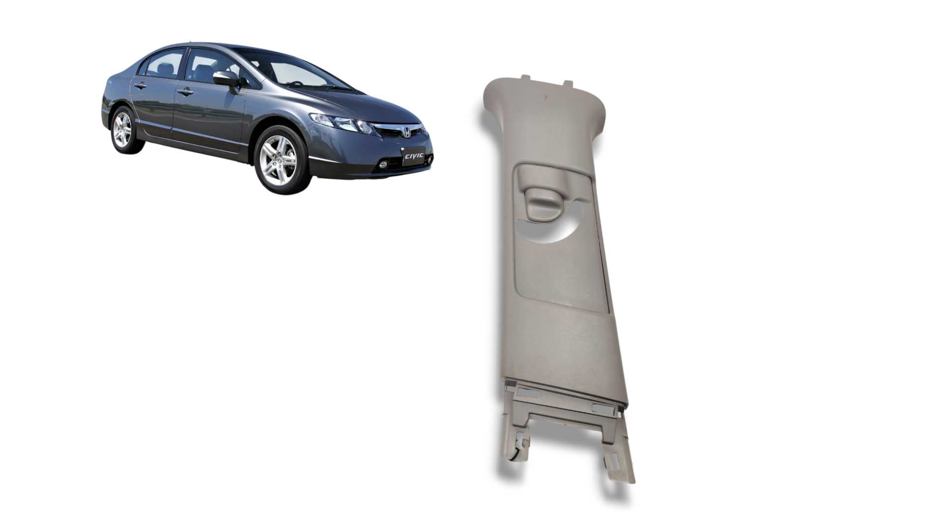 ACABAMENTO COLUNA CENTRAL LADO ESQUERDO HONDA CIVIC ORIGINAL