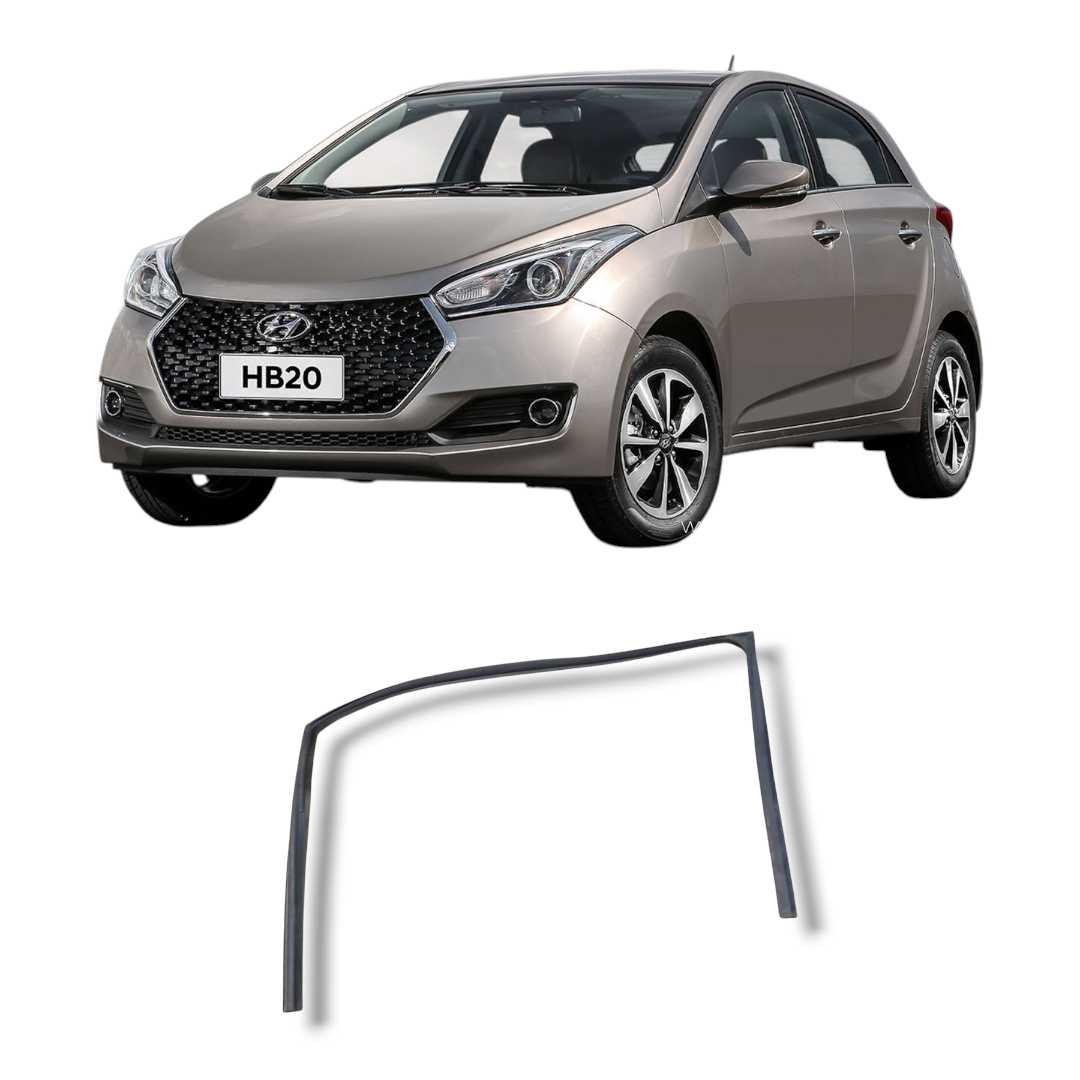 Borracha vidro dianteiro direito Hyundai HB20 2013 A 2019