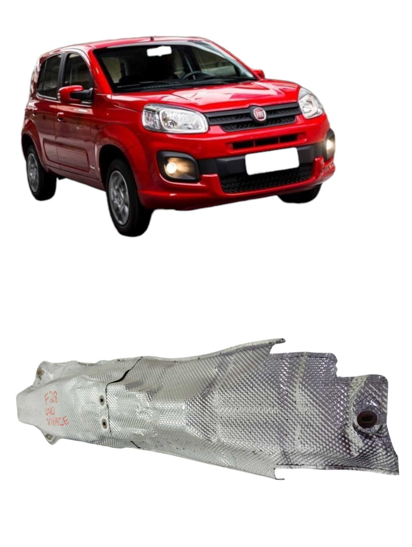 PROTEÇÃO DEFLETOR ESCAPAMENTO FIAT UNO VIVACE ORIGINAL