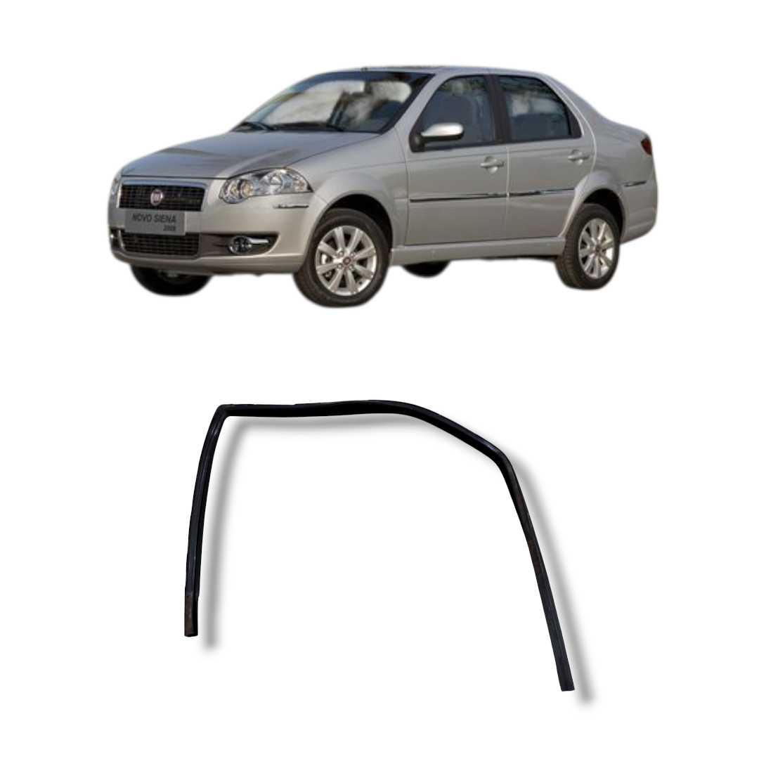 Borracha vidro traseiro esquerdo Fiat Siena 2008 a 2012