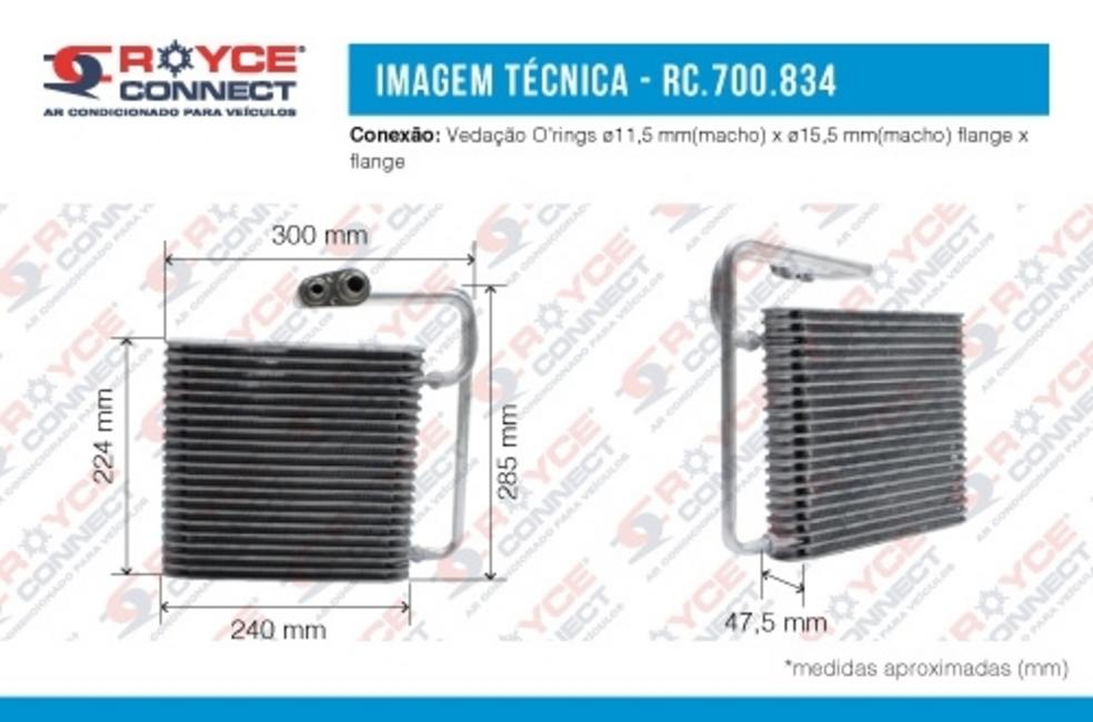 EVAPORADOR FORD FUSION (FLUXO PARALELO)