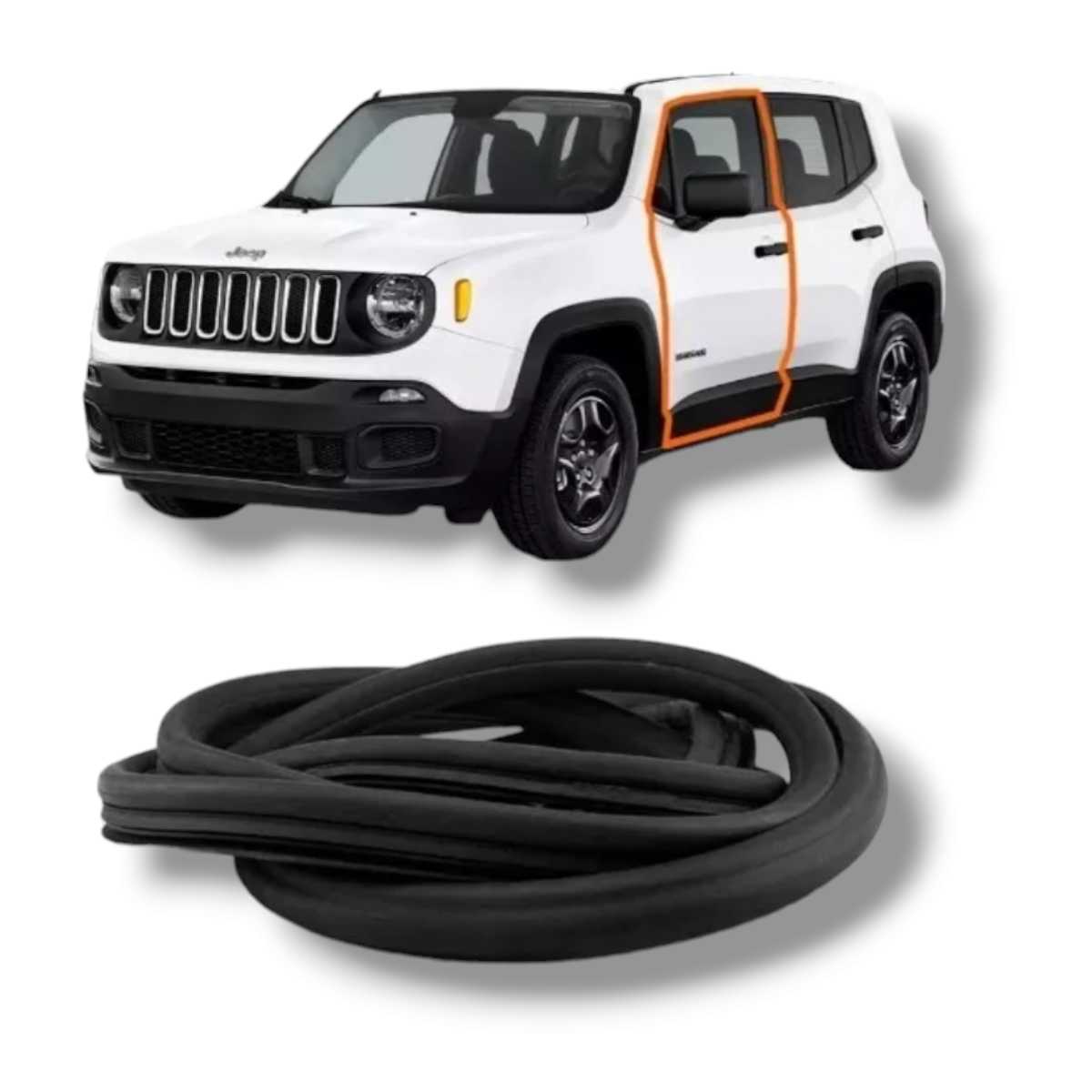 Borracha Moldura Jeep Renegade Porta Dianteira Direita 2016