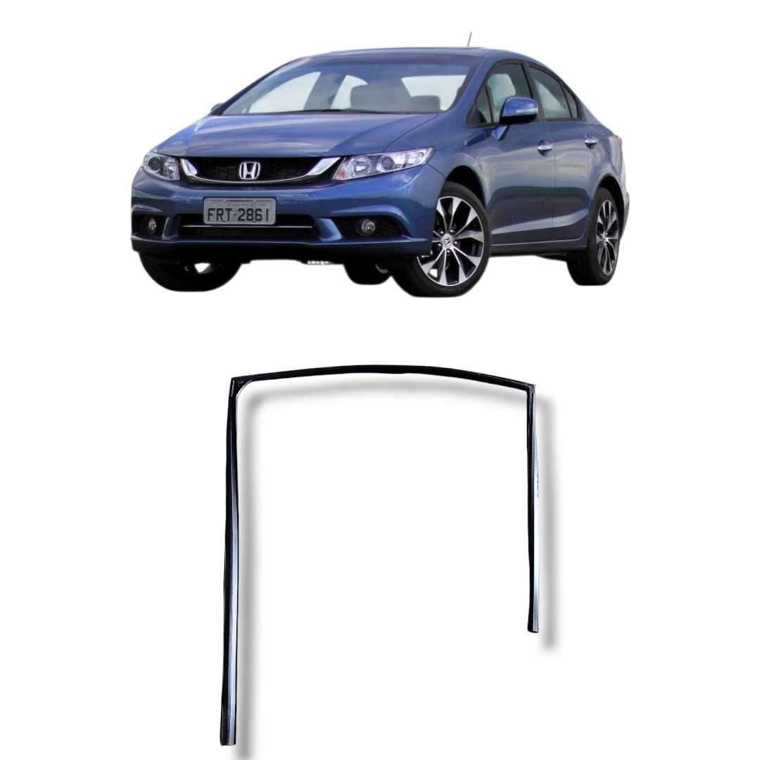 Borracha vidro traseiro direito Honda Civic 2012 a 2016