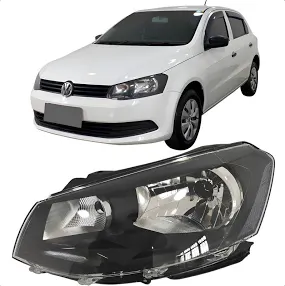 Farol Esquerdo Gol Saveiro Voyage G5 Masc Negra