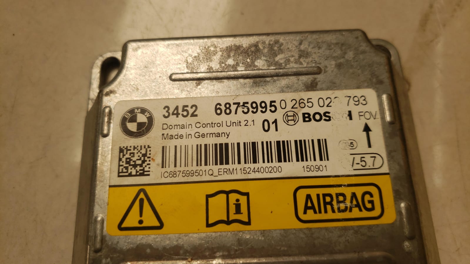 Módulo airbag Bmw X6 2015 a 2019