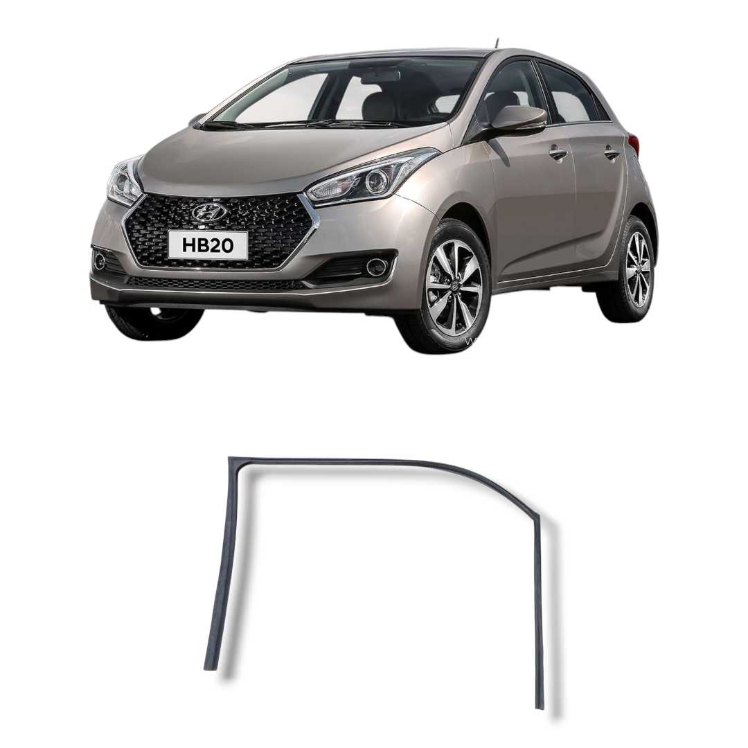 Borracha vidro dianteiro esquerdo Hyundai HB20 2013 A 2019