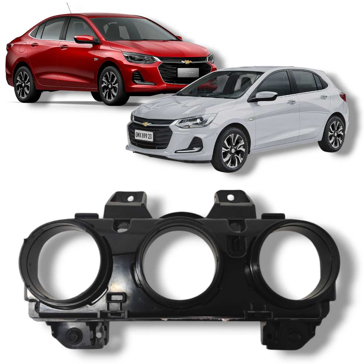 Moldura comando ar condicionado GM Onix 2020 2024 original 