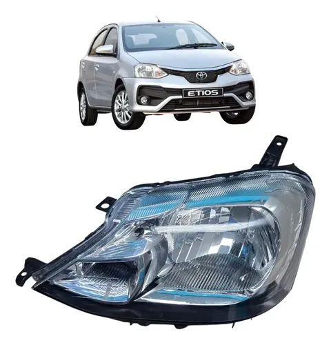 Farol Esquerdo Etios 2013 a 2021 Carcaça Preta