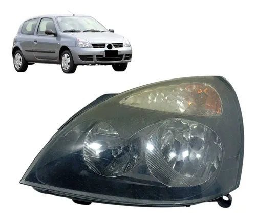 Farol Esquerdo Clio 2004 a 2012 Masc Cinza