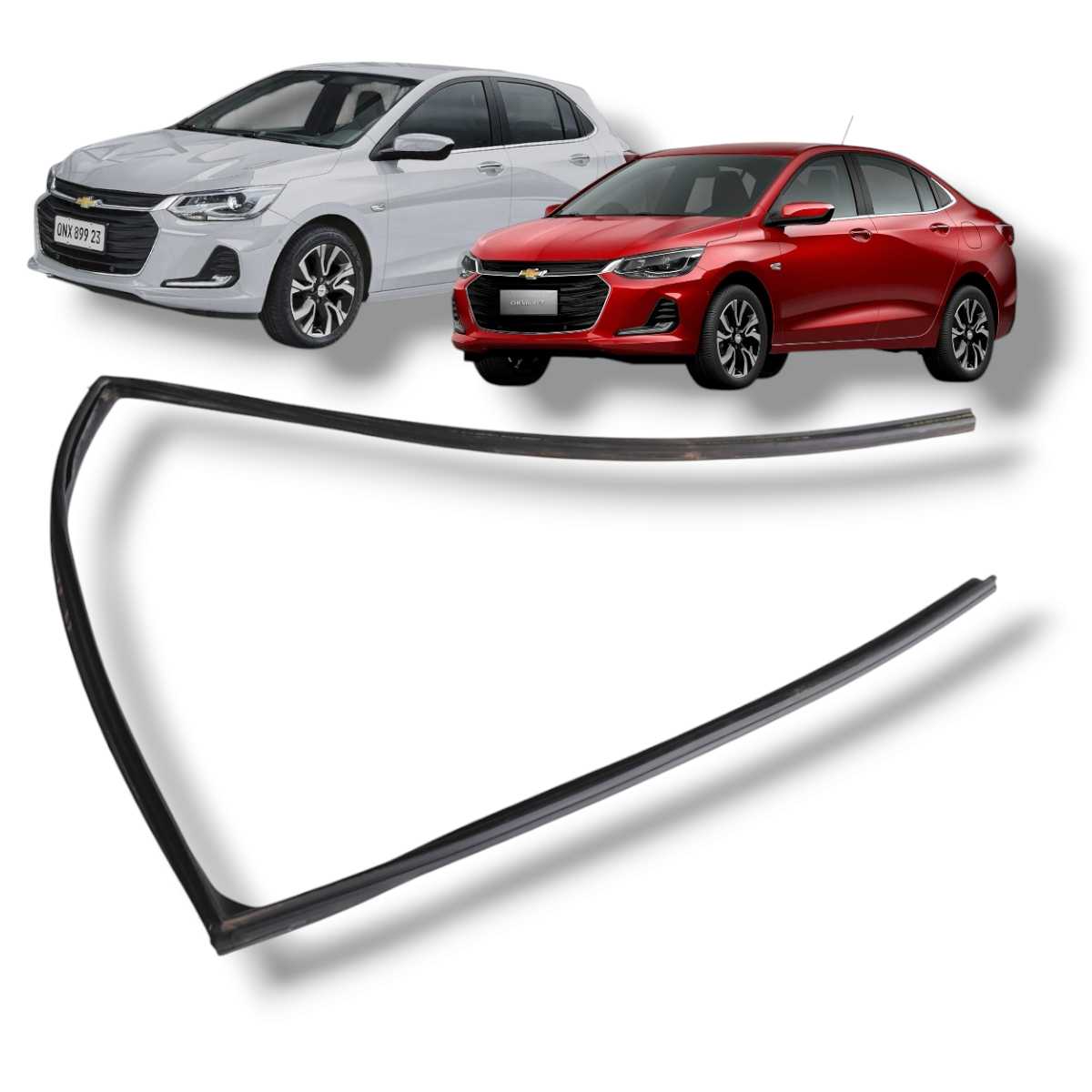 Borracha guarnição traseira direita Onix 2020 2024 original