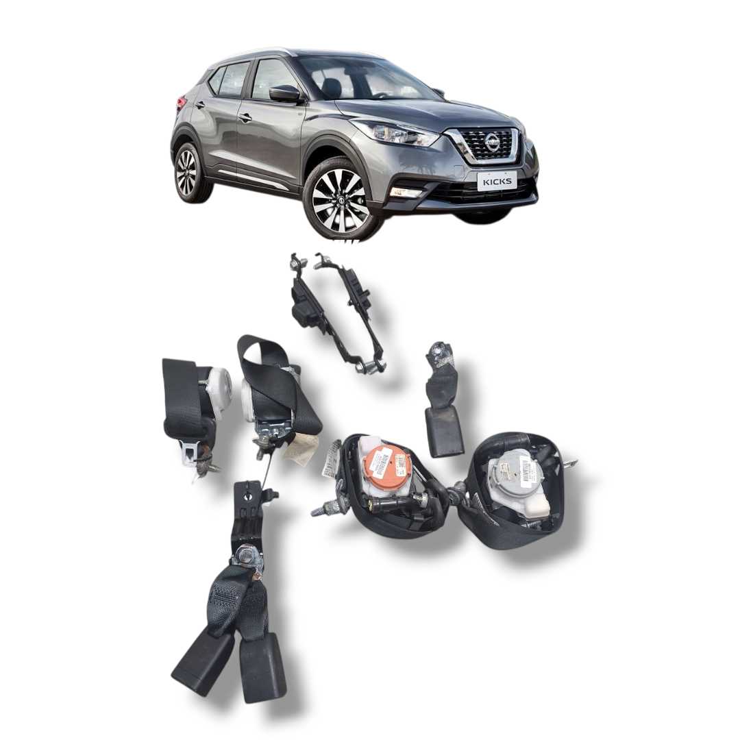 Kit cinto segurança Nissan kicks 2017 a 2021 original