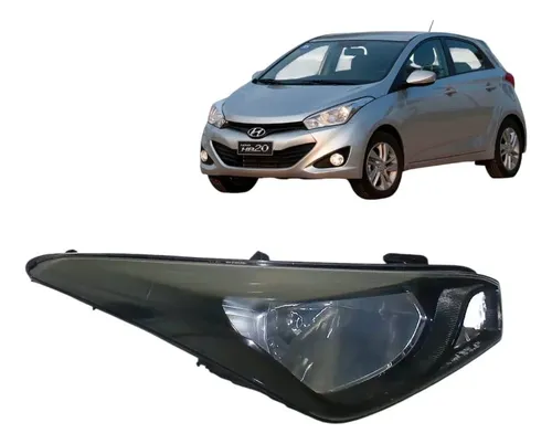 Farol Direito HB20 2013 a 2019 Máscara Negra