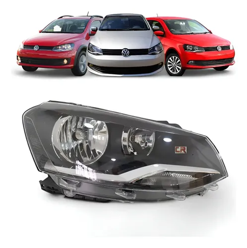 Farol Direito Gol Saveiro Voyage G6 Foco Duplo Friso Cromado