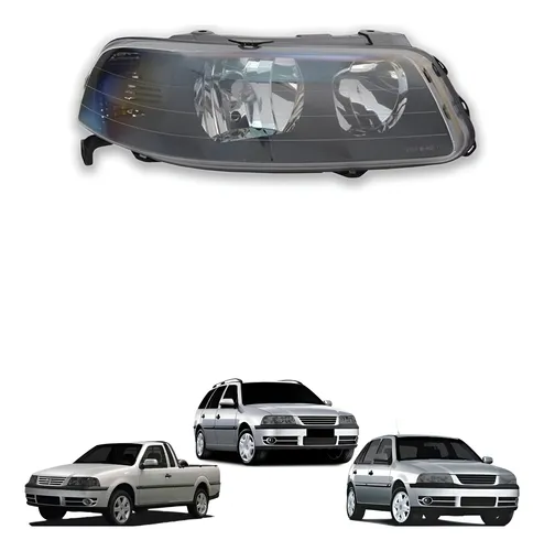 Farol Direito Gol Saveiro Parati G3 Foco Duplo Masc Negra