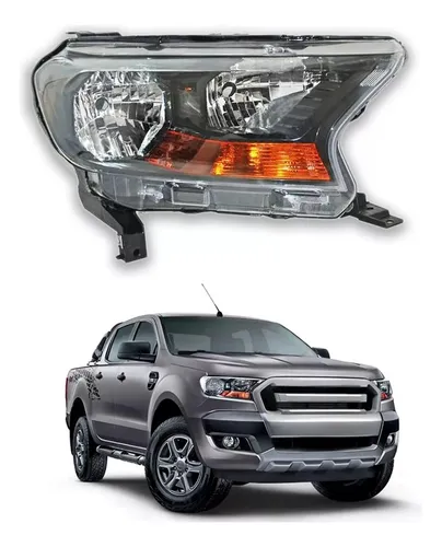 Farol Direito Ranger 2017 a 2023 Masc Negra Pisca Ambar