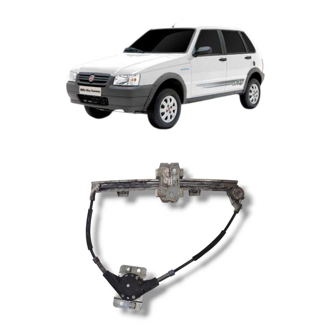 Máquina de Vidro Porta Traseira Direita Uno 1988 a 2013 Man