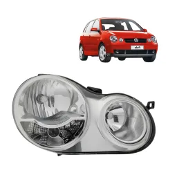 Farol Polo Direito 2003 2004 2005 2006 Hatch Sedan Cromado