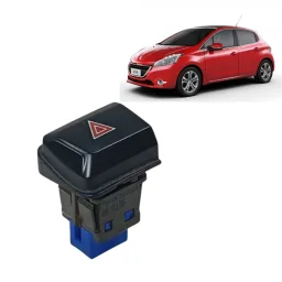 Botão Interruptor Alerta Peugeot 208 9675091620 Original
