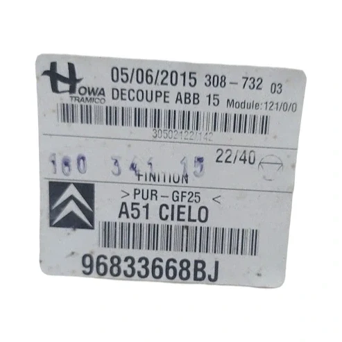 Forro Teto Citroen C3 2015/2014/2015/2016/2017/2018