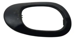 Moldura Maçaneta Interna Traseira Esq  Peugeot 206 207 2009 Preto Traseira
