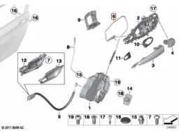 CABO FECHADURA TRASEIR BMW F20 116 118 120 125 135 MAÇAN EXT