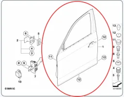 Porta BMW 118i Motorista Diant Esquerd E87 120i 130i 04 A 11