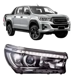 Farol Direito Hilux 2016 a 2020 C/Led