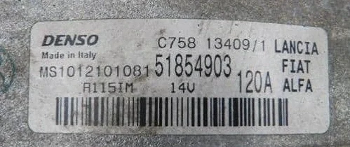 ALTERNADOR PUNTO BRAVO LINEA T-JET 120A DENSO 51854903