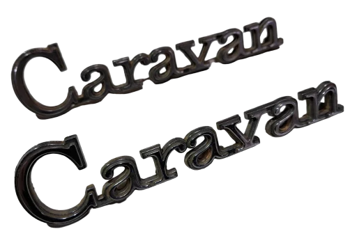 PAR EMBLEMA LATERAL CARAVAN 1975 76 1977 1978 1979 ORIGINAL
