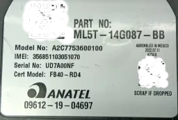 Modulo Multimidia Ford Ranger 2.2 2017 2018 a 2023 ML5T-14G087-BB