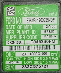 Compressor Ar Condicionado Ford Ranger 2.2 3.2 2017 a 2023