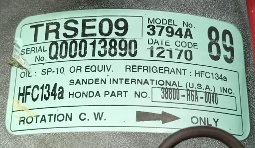 Compressor Ar Condicionado Honda Cr-v 2.0 2012 2013 a 2016