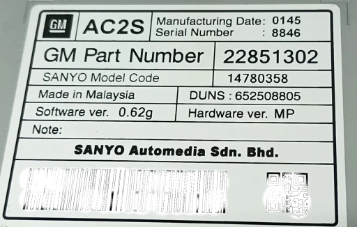 Tela Central Multimidia Chevrolet Cruze 2013 2014 2015 22851302
