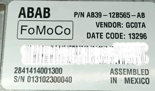 Modulo Câmbio Ford Ranger 3.2 Diesel 2013 2014 2015 2016 AB39-12B565-AB
