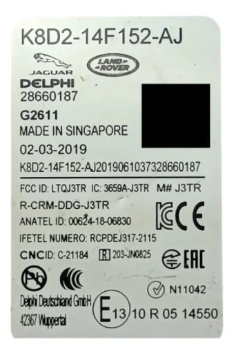 Módulo Ponto Cego Range Rover Evoque 2019 2020 2021 Preto EC1578