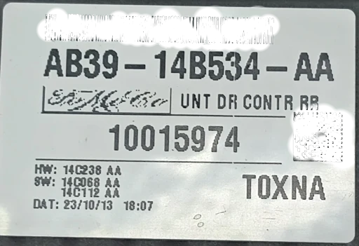 Modulo Controle Porta Traseira Ford Ranger 2013 2014 a 2016 AB39-14B534-AA