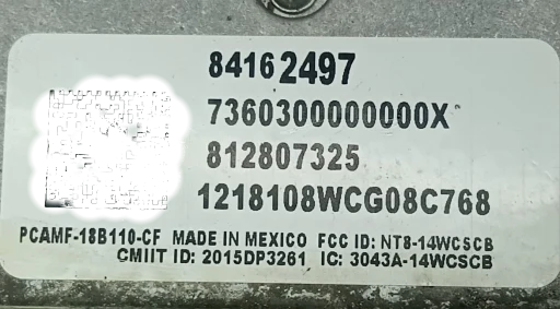 Modulo Carregador Indução Chevrolet Equinox 2.0 2017 a 2020 84162497