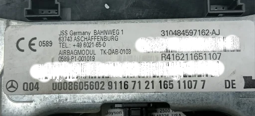 Bolsa Airbag Volante Mercedes C180 C200 Kompressor 2008/2010