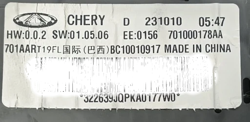 Painel Instrumentos Chery Tiggo 5x 1.5 2023 2024 2025 701000178AA