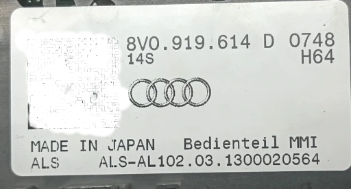Comando Rádio Som Audi A3 2014 2015 2016 2017 2018 8V0919614D