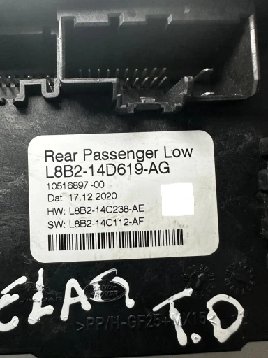 Modulo Porta Traseira Direita Velar 2018 2019 2020 a 2024 L8B2-14D619-AG