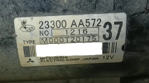Motor Arranque Subaru Forester 2.5 2010 23300AA572