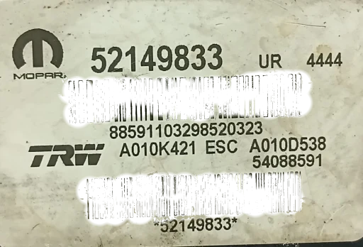 Modulo Abs Jeep Renegade 1.8 2019 2020 2021 Flex 52149833