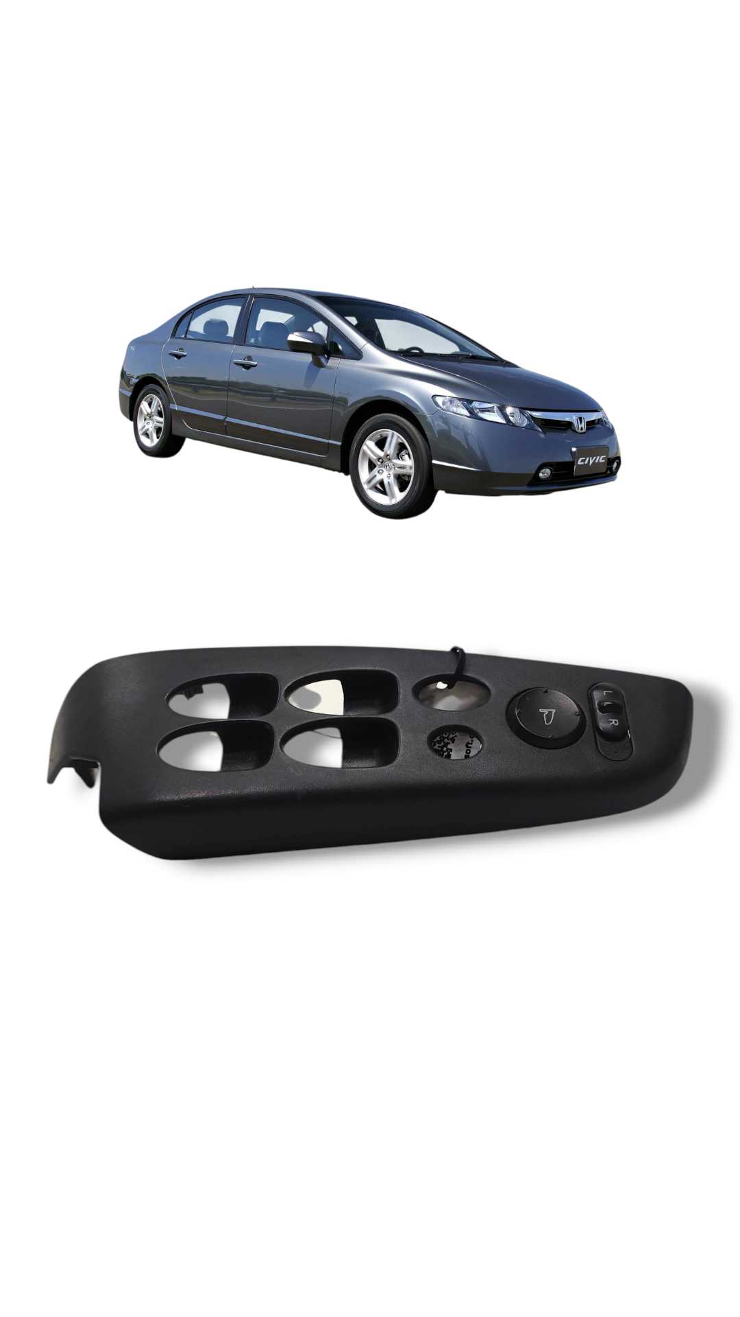 Acabamento botões vidro dianteiro esquerdo usado Civic g8