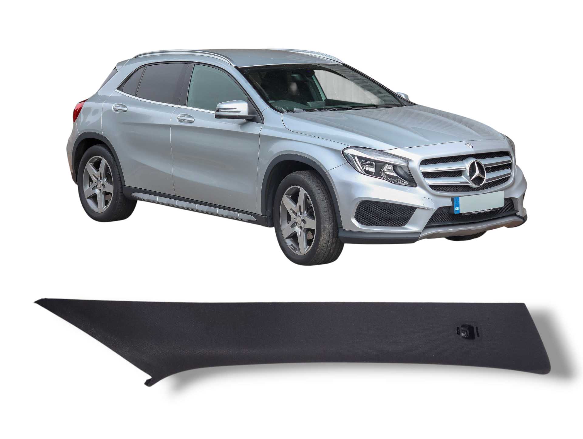 Moldura coluna dianteira direita Mercedes GLA 200 2015 2018