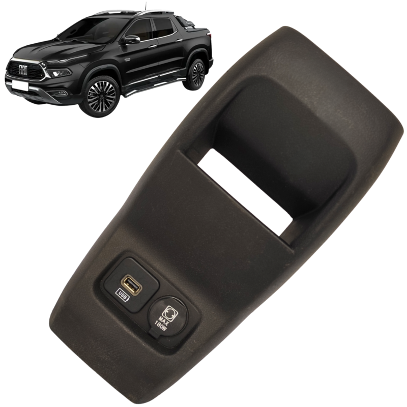 ACABAMENTO CONSOLE USB FIAT TORO 2017 100277599