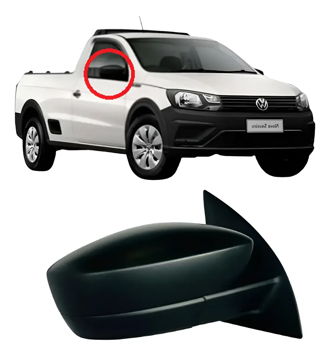Retrovisor L.Dirt Gol Voyage Saveiro G5 G6 2008/16 5U0857502