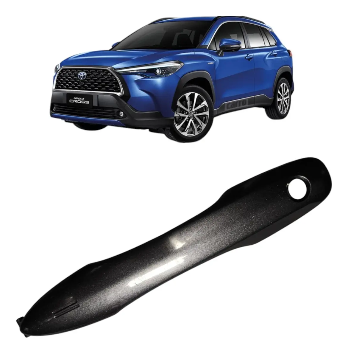 Macaneta Externa Motorista Corolla Cross 2022 a 2025 Cinza
